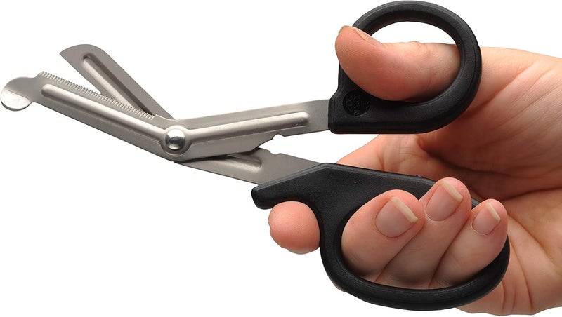 ADC 320 Medicut EMT Shears - Medical Grade Stainless Steel Utility Scissors, 7.25" Length, Red - Image 2